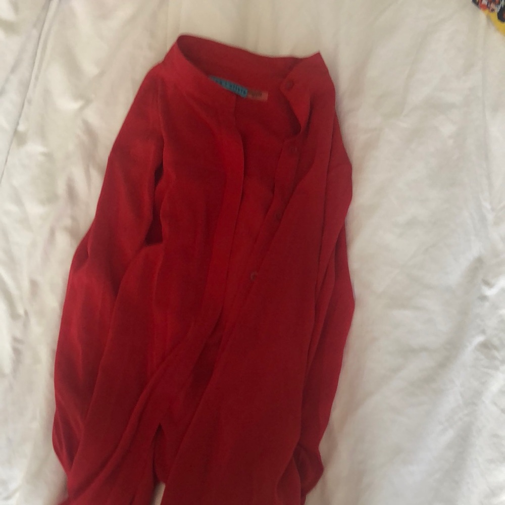 Red Xsmall Alice +Olivia dress up blouse